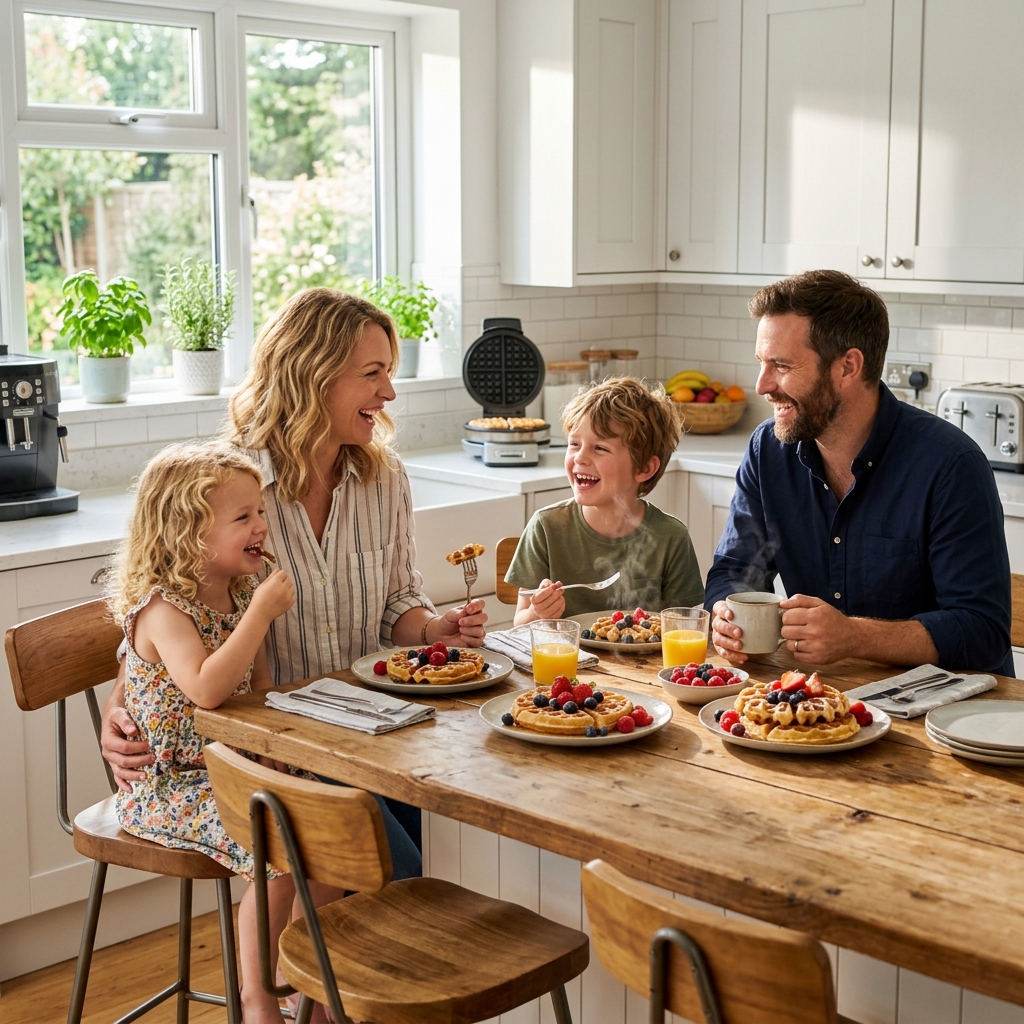 Best waffle maker UK 2024 selection – classic & digital models shown. 🧇